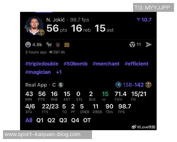 约基奇本赛季有望超越威少创造全新三双纪录